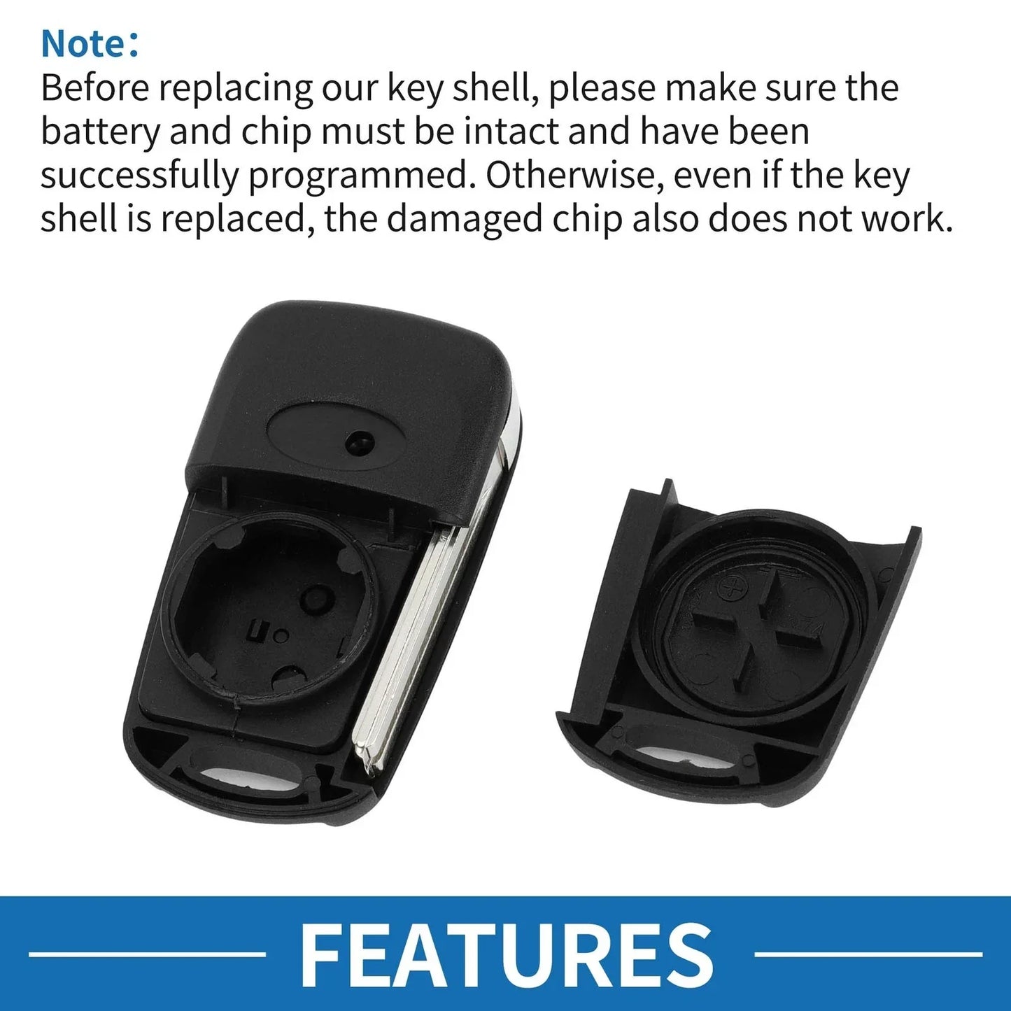 Keyless Entry Remote Key Shell Case for Hyundai i20 i30 i35 iX20 iX35 (2010-2020)