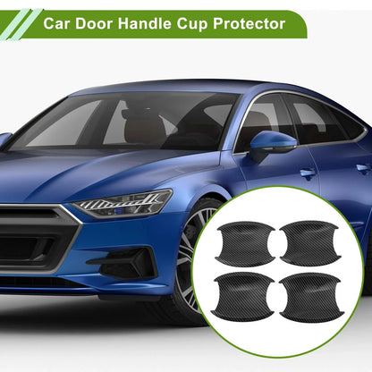 Car Door Handle Cup Protector for Honda CR-V 2007-2011 Carbon Fiber Black