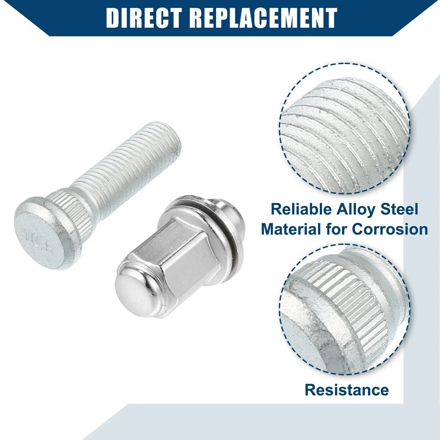 M12-1.5 Wheel Lug Stud Bolts 2 x for Toyota Lexus Scion (2000-2023)