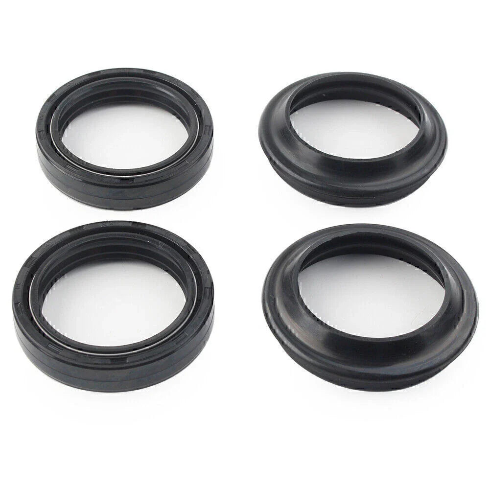 4 Pcs Black Front Fork Damper Shock Absorber Seals for Motorcycle