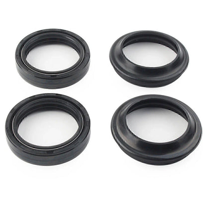 4 Pcs Black Front Fork Damper Shock Absorber Seals for Motorcycle