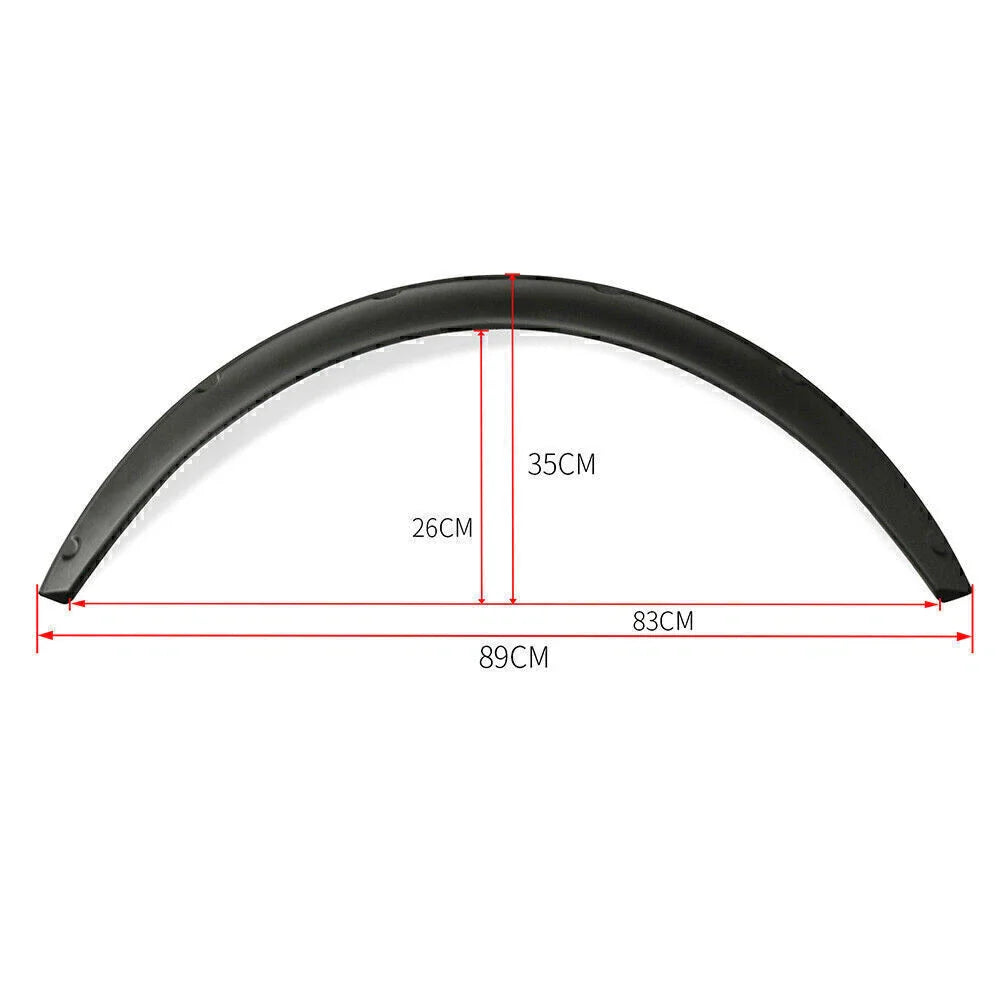 2.75" Universal Flexible Car Body Wheel Fender Flares Extra Wide Arches