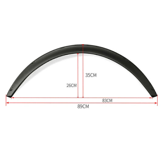 2.75" Universal Flexible Car Body Wheel Fender Flares Extra Wide Arches