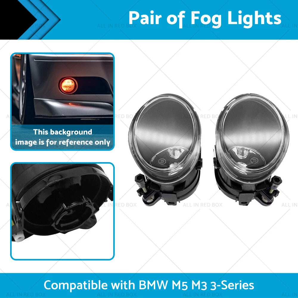 Clear Fog Lights Lamps for 2001-2006 BMW E46 3-Series (2001-2006)