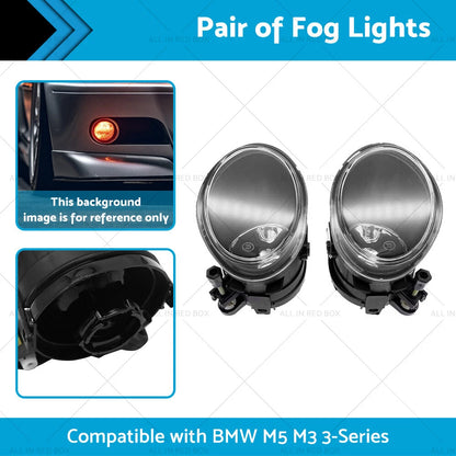 Clear Fog Lights Lamps for 2001-2006 BMW E46 3-Series (2001-2006)