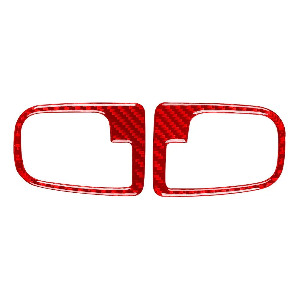 Carbon Fiber Red Interior Door Handle Cover Trim for BMW 3 Series (1991-1999)
