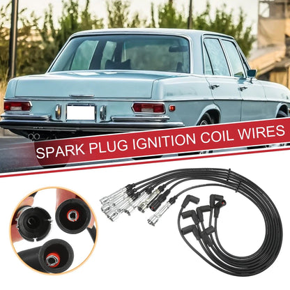 7pcs Spark Plug Wire Ignition Coil Cables for Mercedes-Benz W114 W123 (1973-1976)