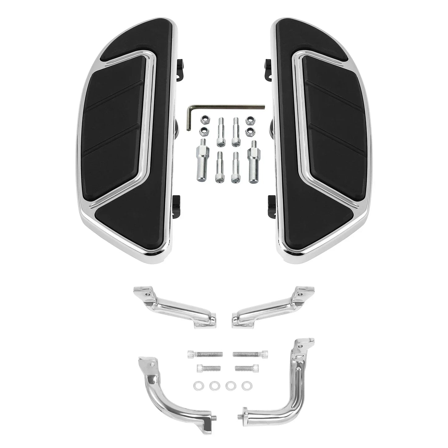 Chrome Driver Floorboards Footboards Bracket for Harley Road Glide (2014-2024)