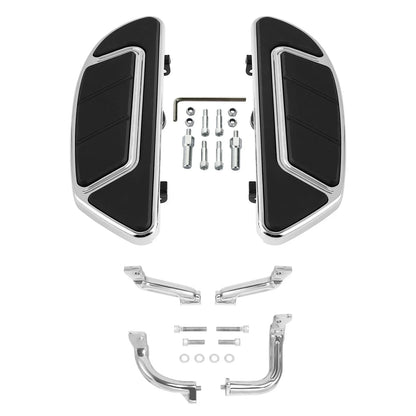 Chrome Driver Floorboards Footboards Bracket for Harley Road Glide (2014-2024)