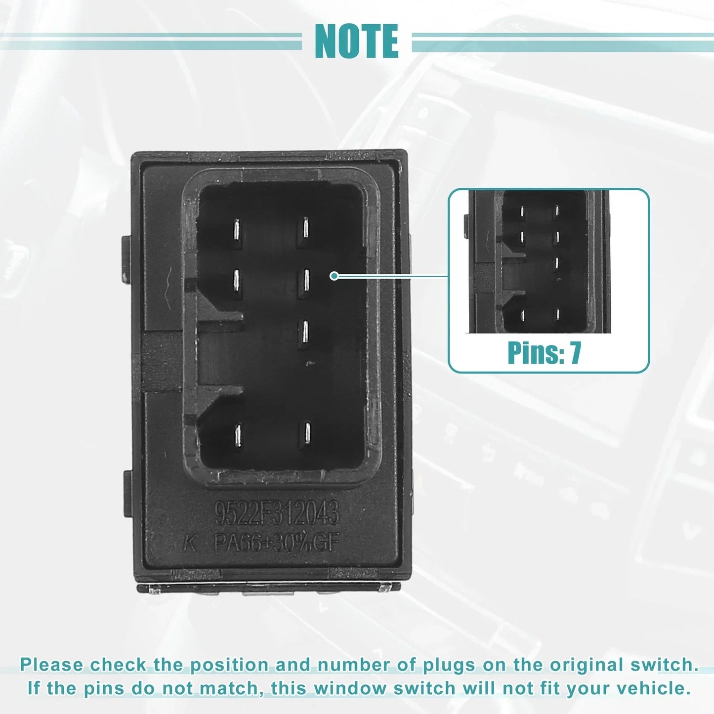 Master Power Window Switch for Hyundai Ix35 (2010-2015)