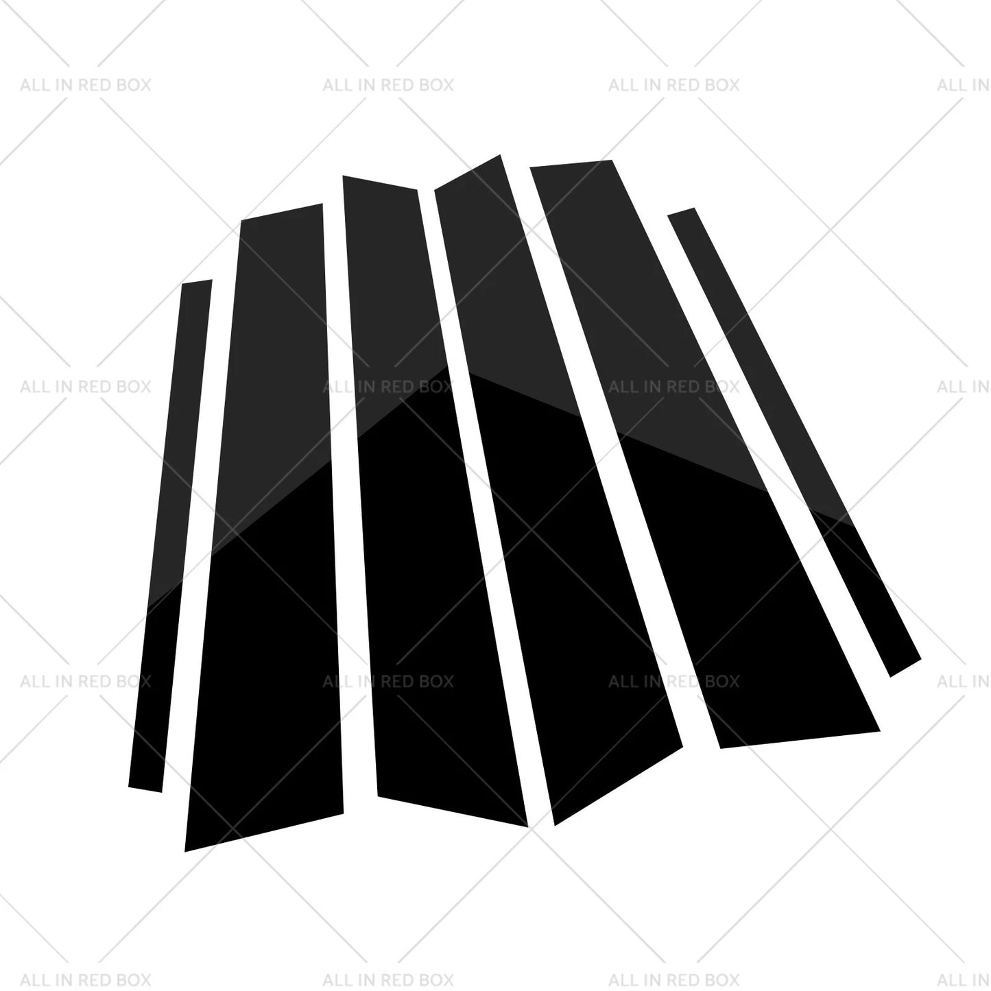 6 x Glossy Black Pillar Post Covers for Dodge Charger (2011-2021)