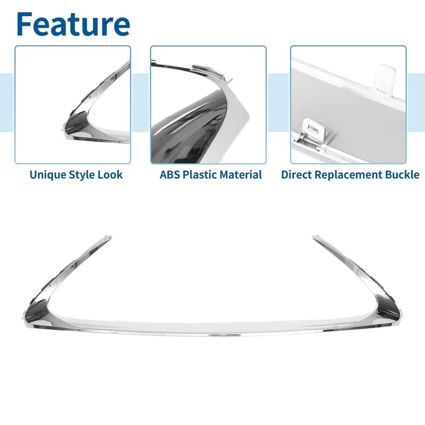 Front Grille Trim for Lexus ES 300h 2016-2018 Silver Tone