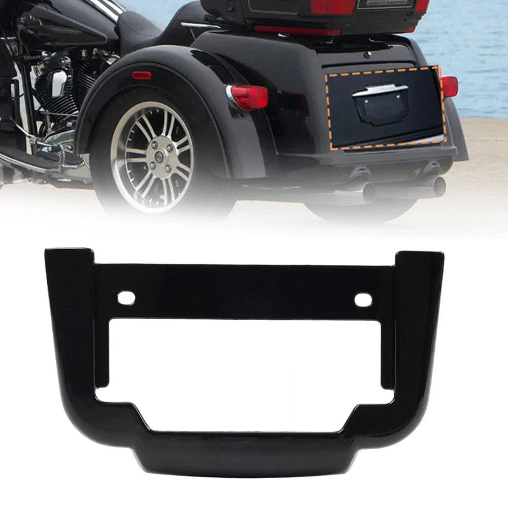 Black Rear License Plate Frame Mount for Harley Tri Glide Ultra Classic (2011-2023)