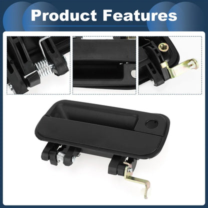 Front Right Exterior Door Handle for Hyundai Excel (1990-1994) - Black, 1 Pcs