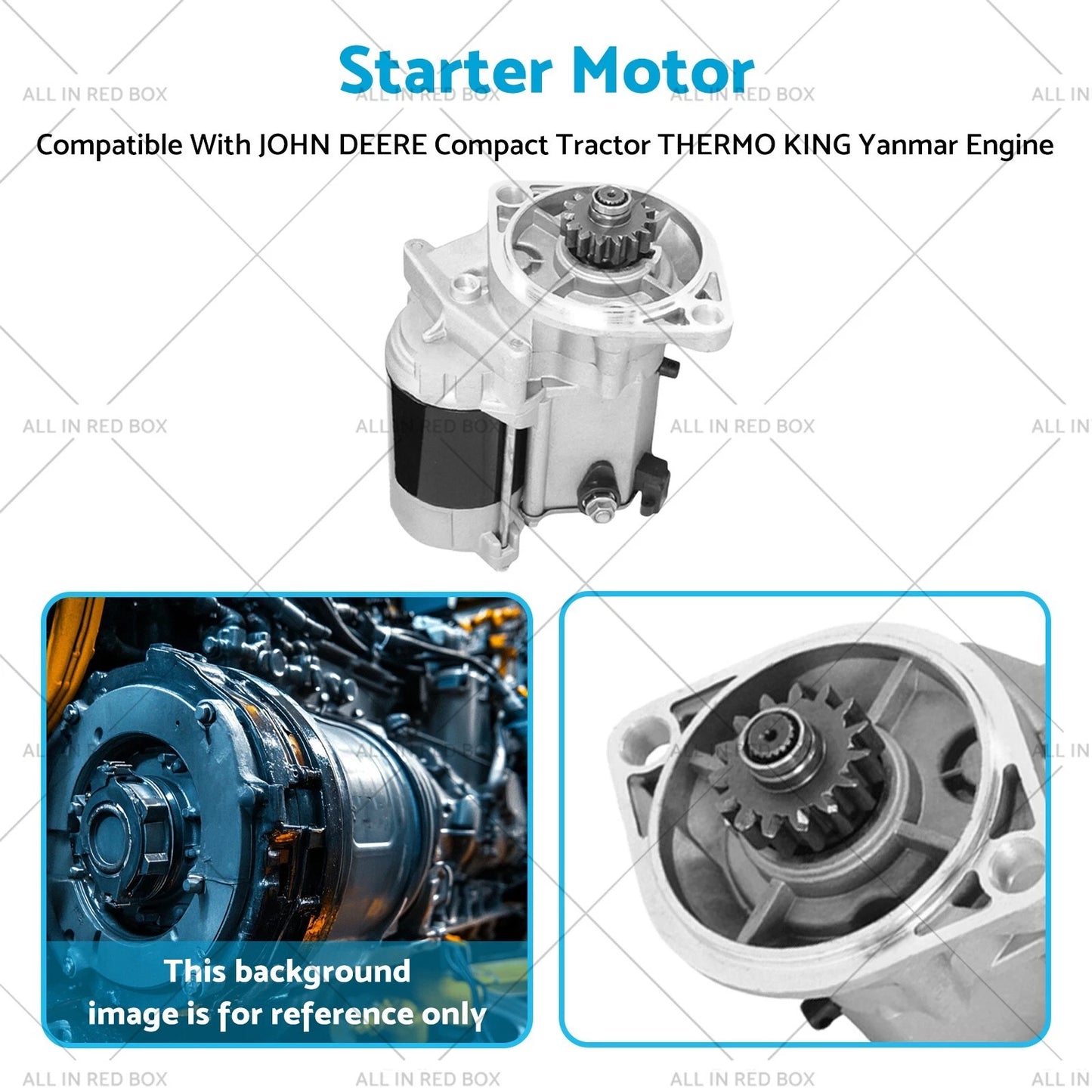 Starter Motor for JOHN DEERE Compact Tractor Yanmar Engine