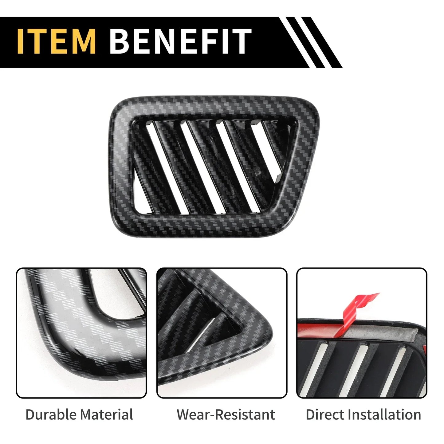 Dashboard Air Vent AC Outlet Cover for Chevy Colorado (2023-2024) Carbon Fiber