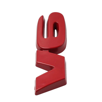 Universal Metal V6 Logo Car Fender Trunk Engine Emblem Badge Red