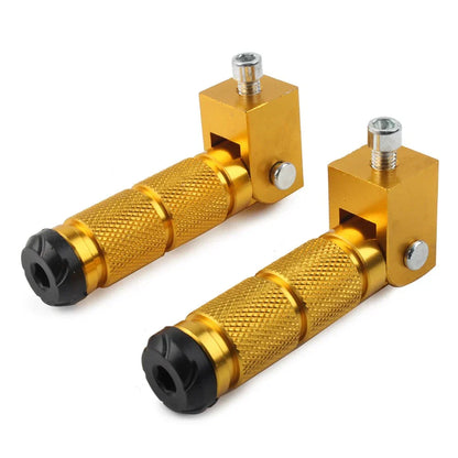 8mm Folding Footpegs for Electric Motor Bicycle ATV - Gold