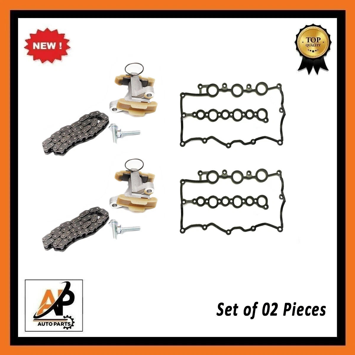 Camshaft Timing Chain Kit with Gasket Cover 2 Piece Set for Jaguar (2003–2009)