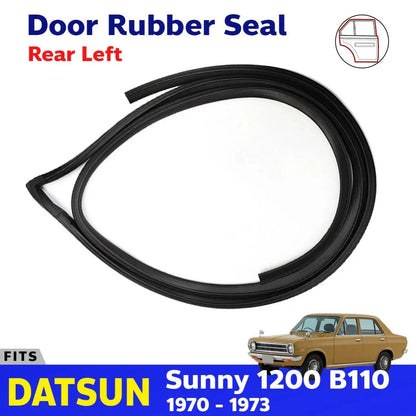 Door Rubber Seal Weatherstrip RL Fits Datsun Sunny 1200 B110 4D SED 1970-73 D06