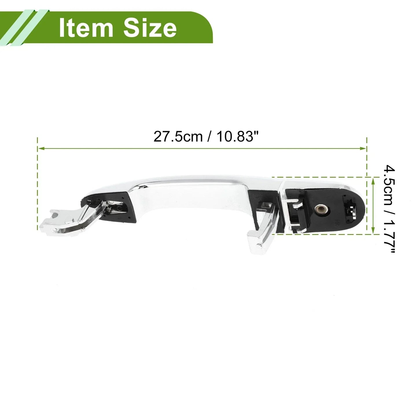 Exterior Door Handle for Hyundai Kia Silver Tone Rear Left (2011-2016)