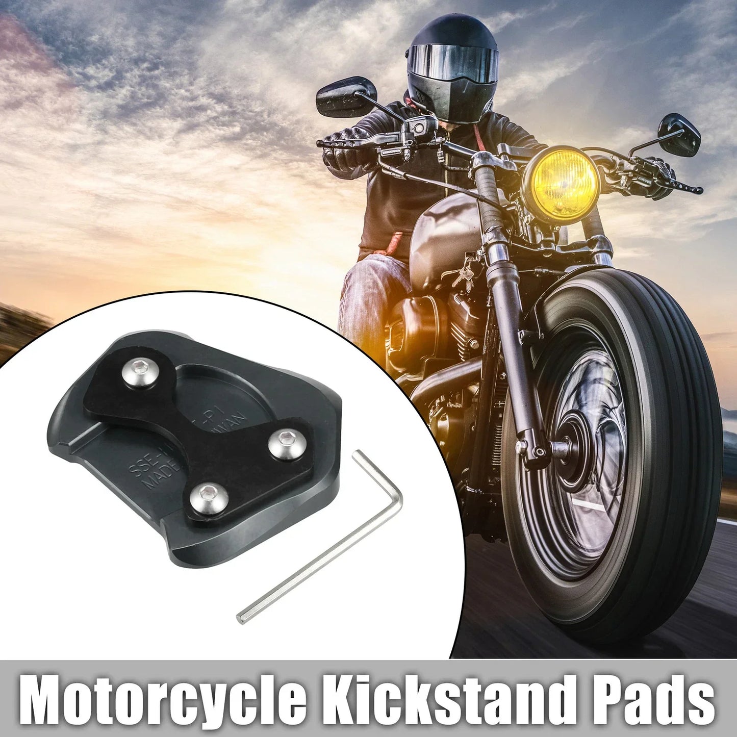 Motorcycle Kickstand Pad Set Aluminum Alloy for HONDA CB200X (2021-2023)