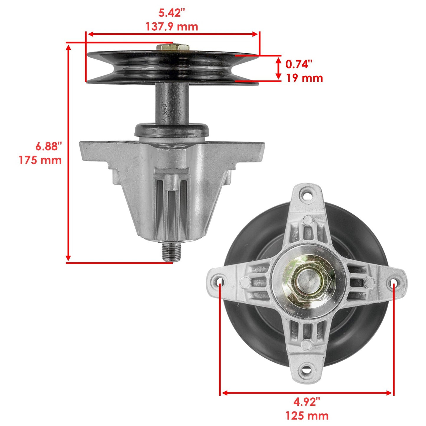 Deck Spindle Blade Belt Kit for Cub Cadet RZTS54KW RZT S54 (2016–2020)