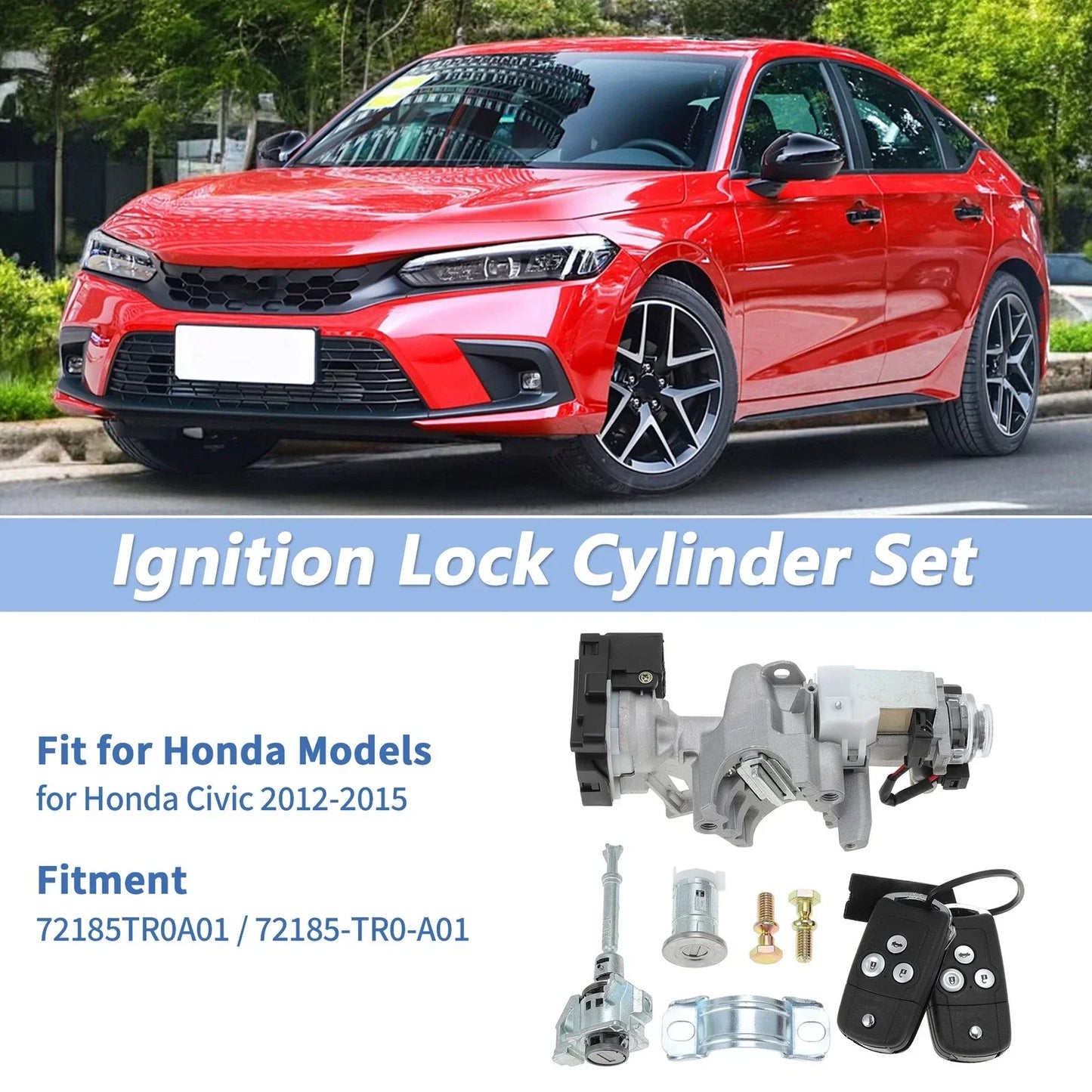 Ignition Lock Cylinder Set for Honda Civic (2012-2015)