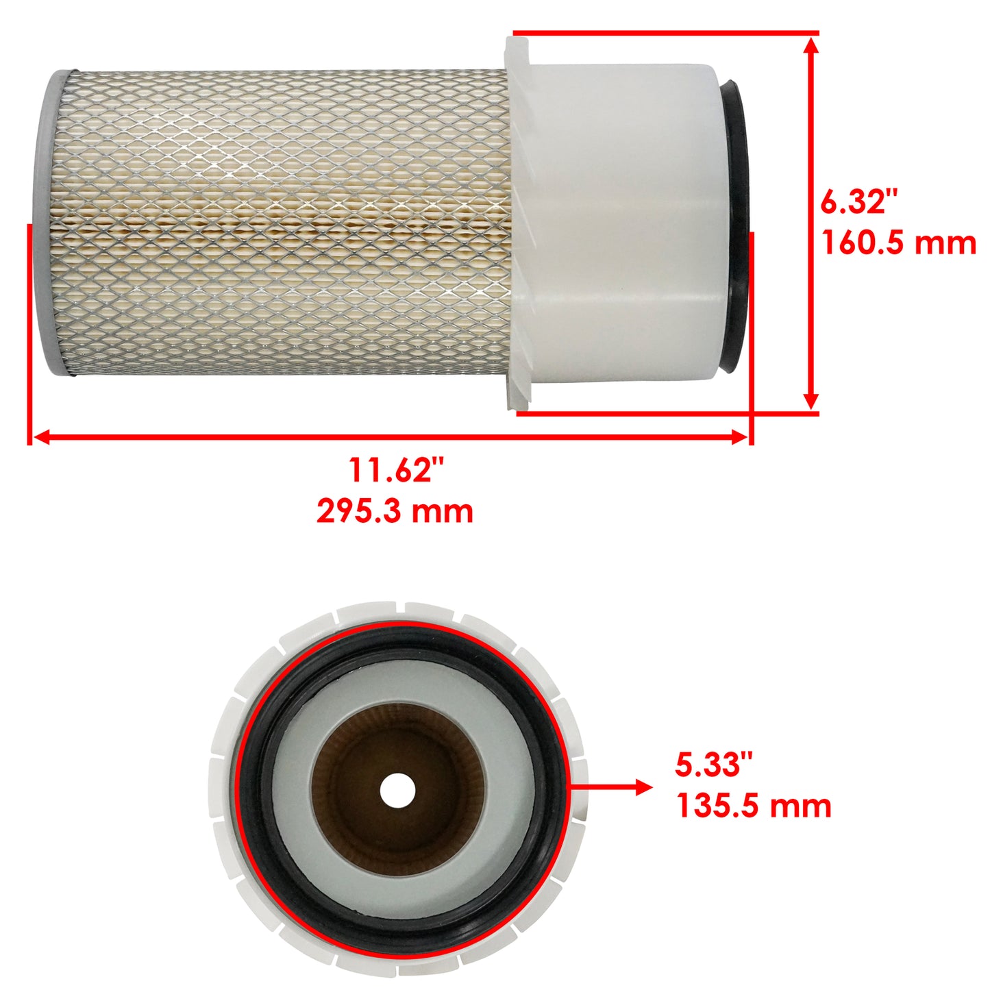 Air Filter Replacement for John Deere 480C 6000 800 830 (1985–1990)