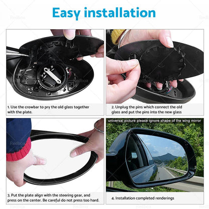 Heated Convex Right Mirror Glass for Holden Cruze JG JH (2009-2016)