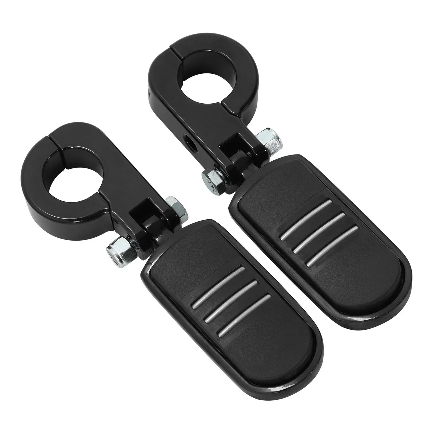 1.25" Black Pegstreamliner Highway Engine Guard Footpegs for Harley