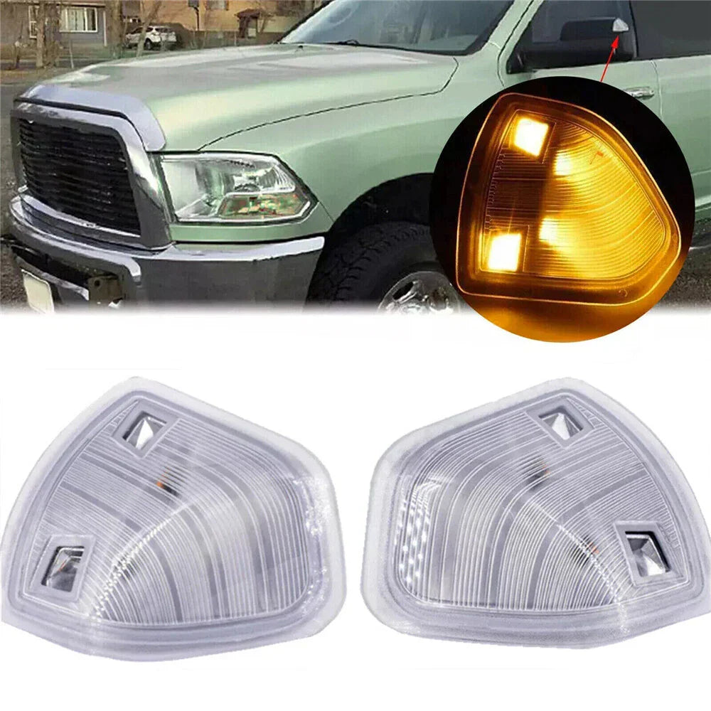 LED Side Mirror Turn Signal Lights for Dodge Ram 1500 2500 3500 4500 5500 (2002-2023)