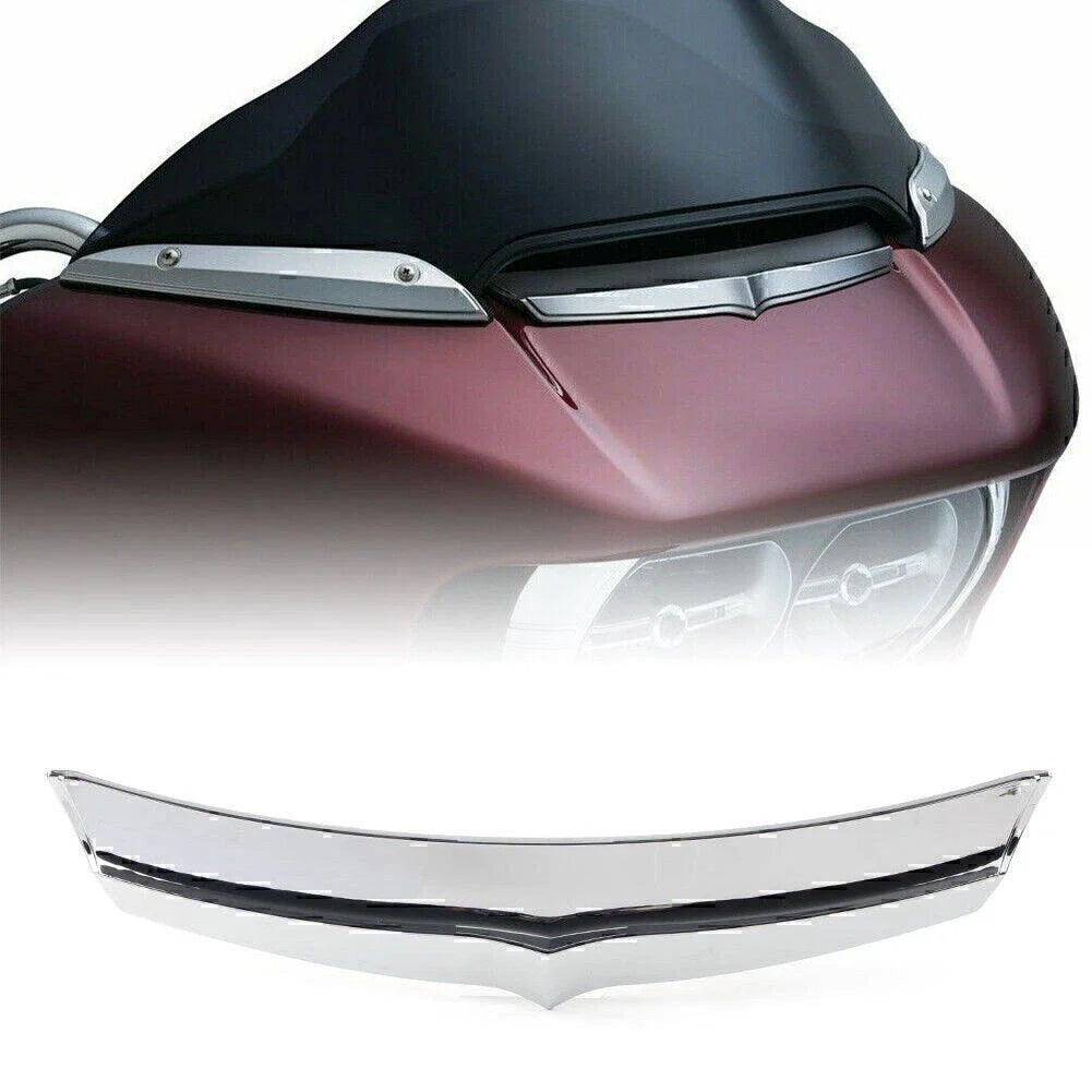 Chrome ABS Front Fairing Air Flow Vent Trim for Harley Road Glide (2015-2023)