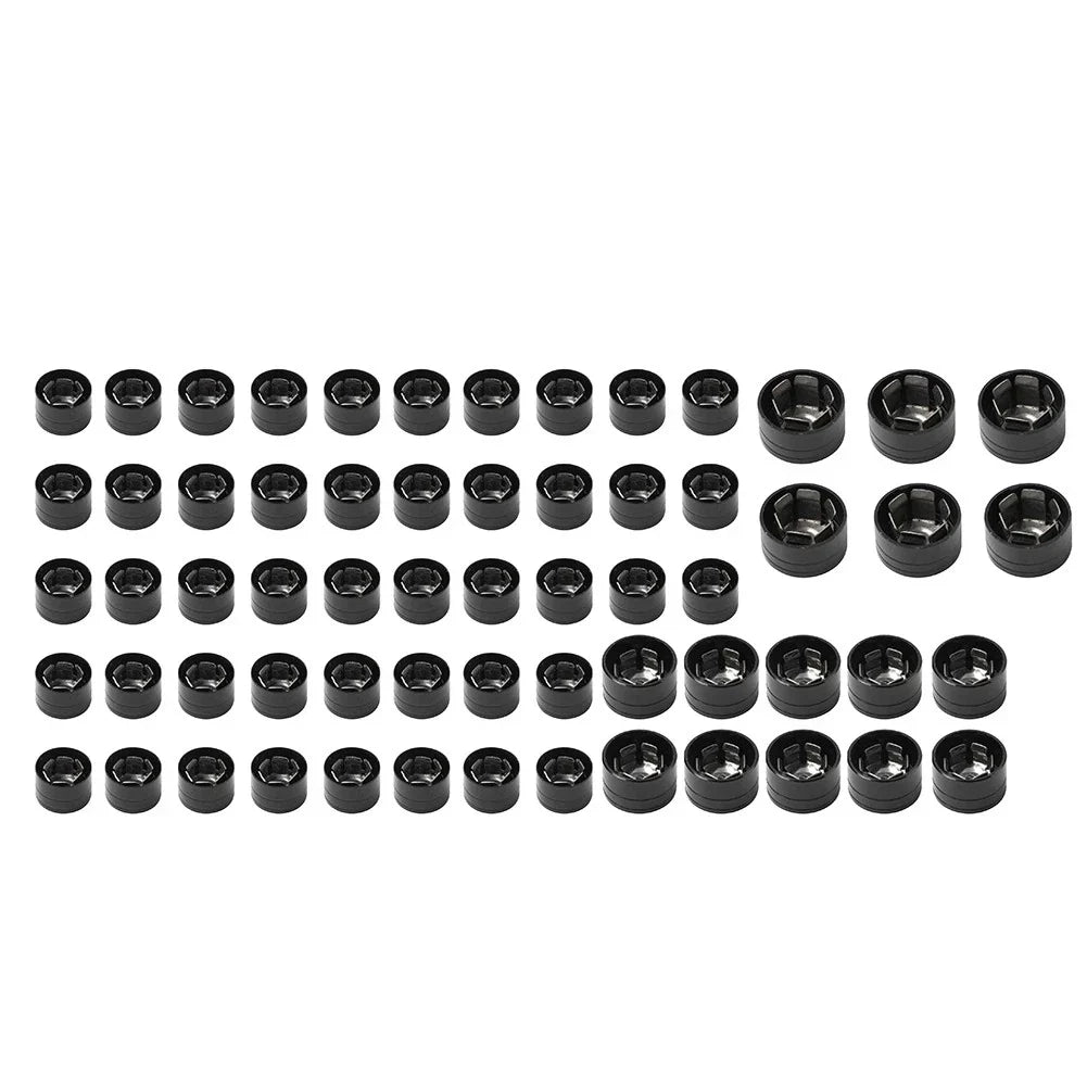 62X Engine Bolt Caps for Harley Road King Street Glide (2007-2016) Black