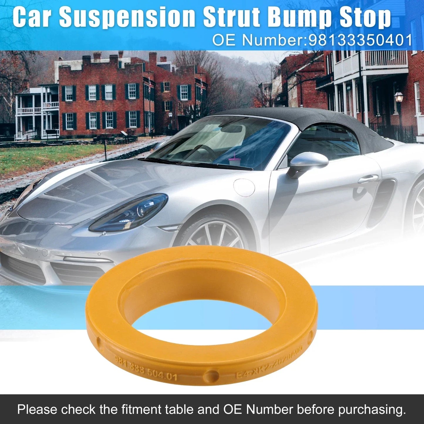 2 x 4.88 Inch Rear Suspension Bump Stops for Porsche Boxster (2013-2016)