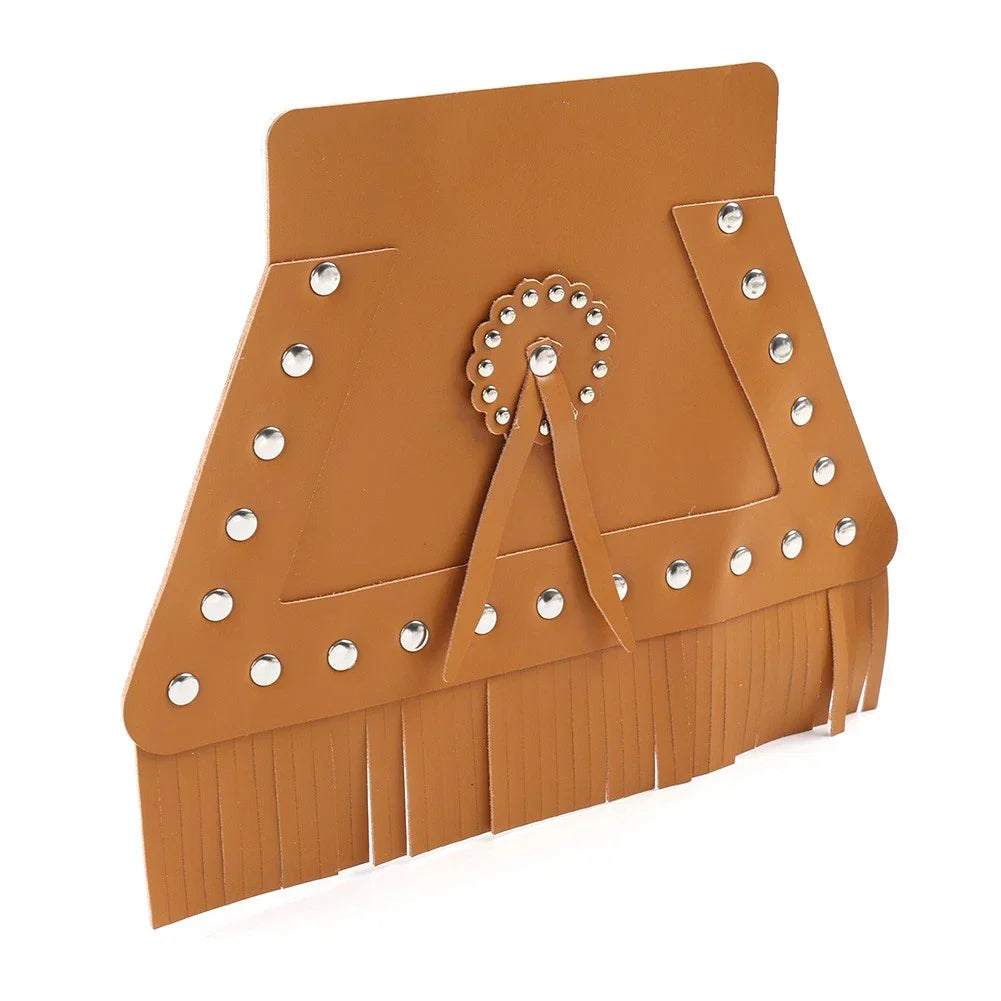 Orange PU Leather Rear Fender Mud Flap Cover for Harley