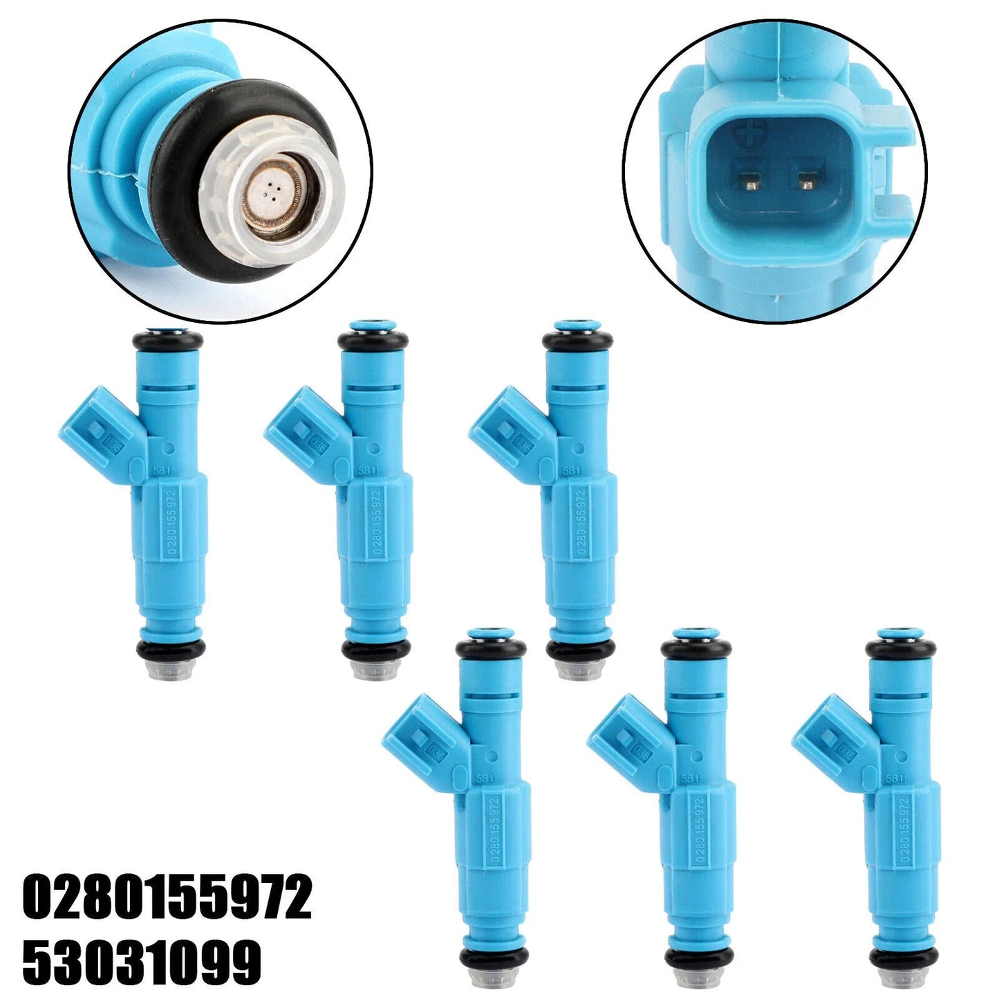 6PCS Fuel Injectors for 2002-2003 Jeep Liberty, Dodge Ram 1500 3.7L V6