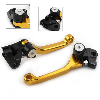 GOLD Pivot Dirt Clutch Brake Levers for Kawasaki KX450F (2006-2012)