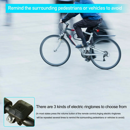 USB Rechargeable Black Bike Alarm Tail Light with Smart Brake Sensing
