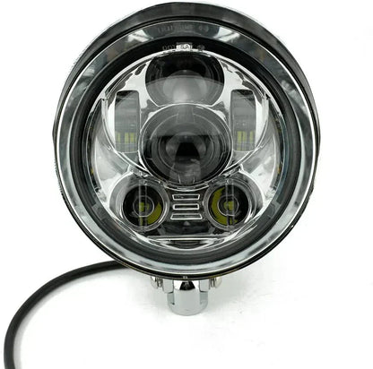 6'' Chrome LED Headlight for Harley Sportster Softail Chopper