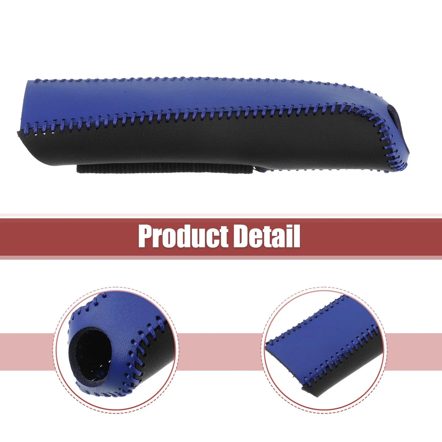 Faux Leather Handbrake Cover for Honda Civic 2006-2011 Black Blue