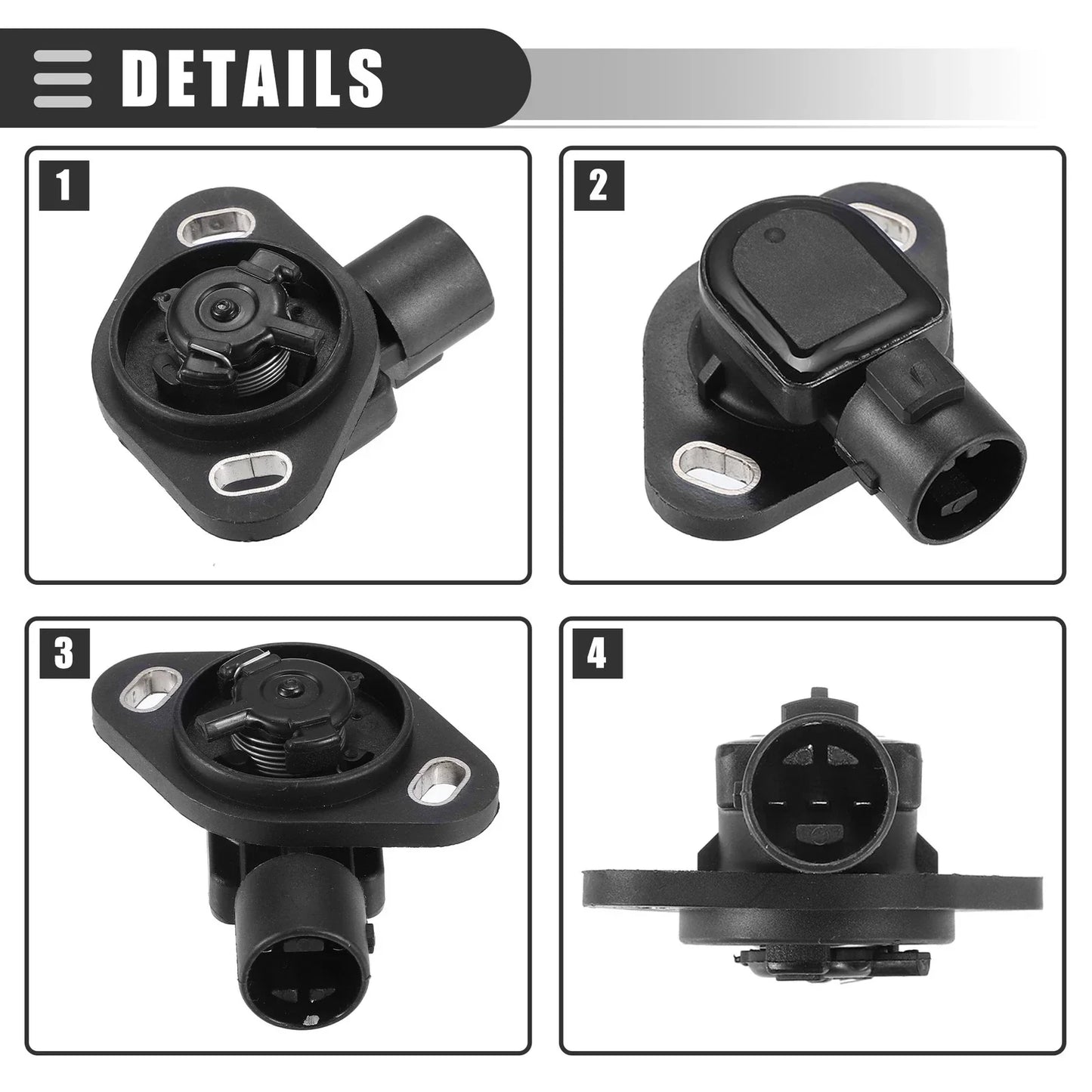 Throttle Position Sensor for Honda Accord (2003-2007) Black Plastic