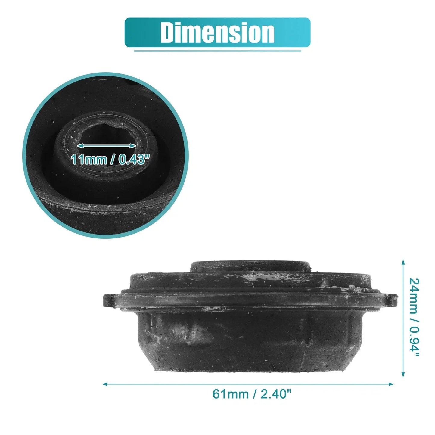 2 x Rubber Car Lower Radiator Mount Insulators for Hyundai Santa Fe (2021-2023)