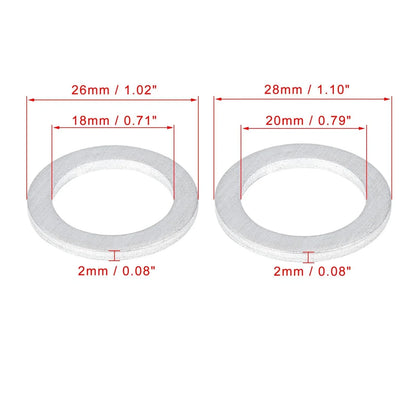 10 x Oil Drain Plug Gaskets for Honda (94109-20000, 90471-PX4-000)