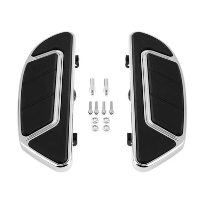 Chrome Rider Driver Passenger Floorboards for Harley Road King Glide (93-2025)