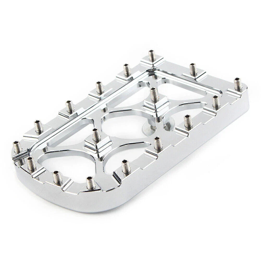 CNC Chrome MX Style Large Brake Pedal Pad Cover for Harley Electra Glide, Softail