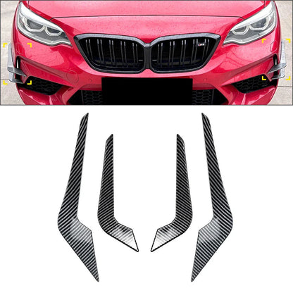 4x Front Bumper Lip Spoiler Side Covers for BMW 2 Series M2 F87 (2016-2021)