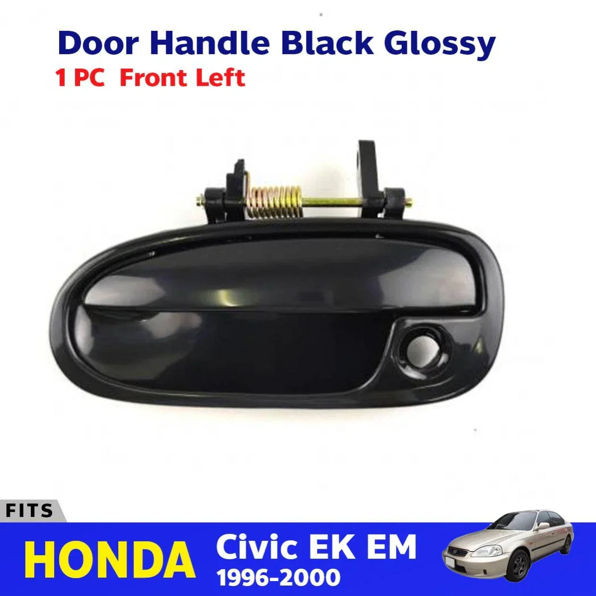 Exterior Door Handle Front Left Black Fits Honda Civic EM EK 4D SED 1996-00 D05