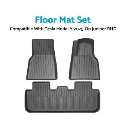 3D TPE Carpet Floor Mats Set for Tesla Model Y (2025-Onward)