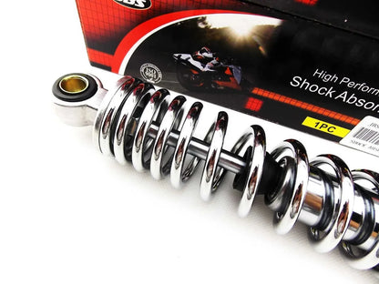 317mm JBS Chrome Rear Shock Absorbers for Honda CB360T (1976-1977)